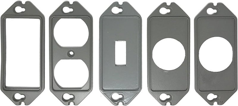 Sealproof 1-Gang Vertical Weatherproof Outdoor Metal Flat Outlet Cover, Single Gang Electrical Power Receptacle Protector, UL Listed, 4-in1, Bronze - Image 2